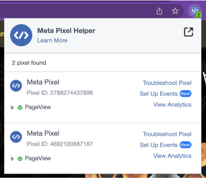Meta Pixel Helper - Double Firing